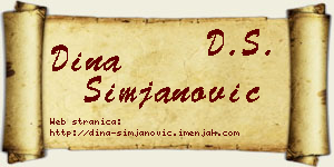 Dina Simjanović vizit kartica